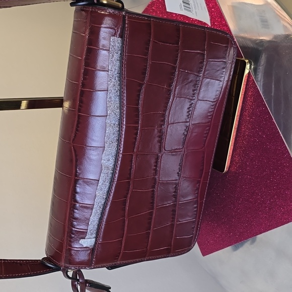 🎉HP🎉Coach 🤎NWT🤎 Croc Studio Shoulder Purse - STUNNING!🤎🤎🤎 - Picture 11 of 15